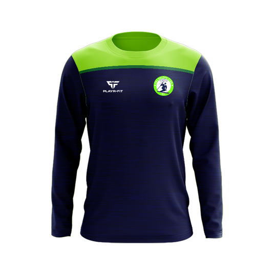 Ski Racing Club NI Crew Neck Spirit Navy/Lumo Green - Kids