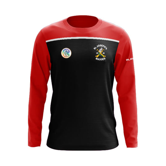 St Josephs Madden Camogie Crew Neck Spirit (Black/Red/White) - Adults