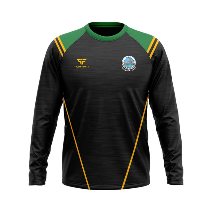 Claregalway Handball Club Crew Neck Vigour (Black/Green/YellowGold) - Kids