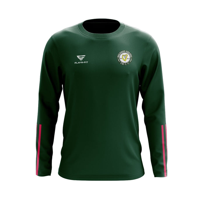 Belfast Celtic Girls Academy Crew Neck (Bottle/Pink) - Adults