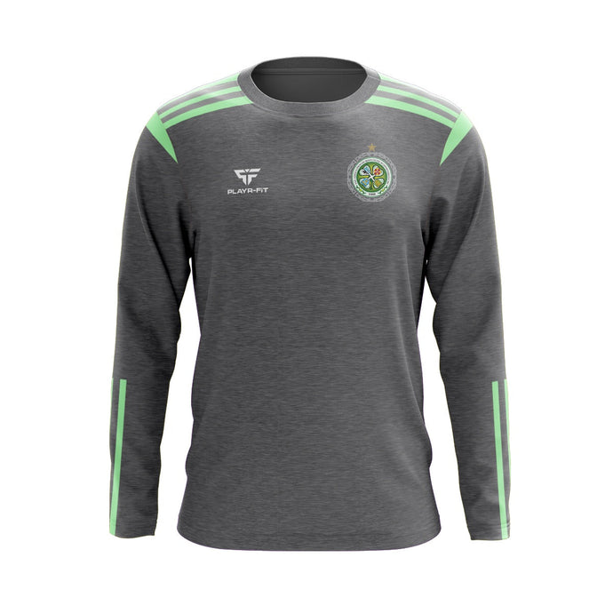 The Association of Irish Celtic Supporters Club Crew Neck Adroit (Grey) - Adults