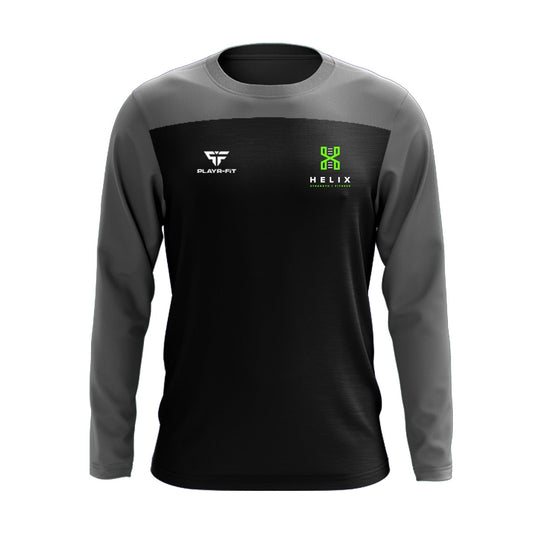 Helix Strength and Fitness Crew Neck Spirit (Black/Grey) - Adults