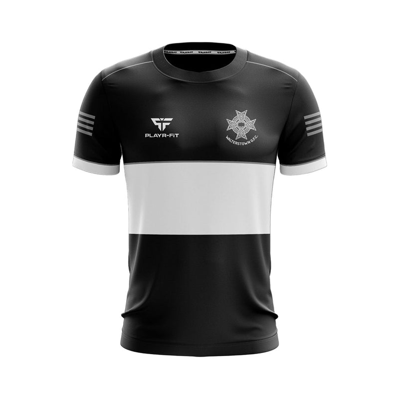 Load image into Gallery viewer, Walterstown GFC Jersey GK Custom Bold Stripe Black - Adults

