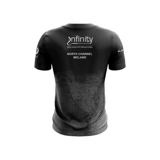 Infinity North Channel Swimming Jersey (Black) - Adults