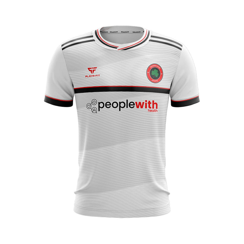 Glenshane Athletic Jersey E21 White - Adults – PLAYR-FIT Teamwear