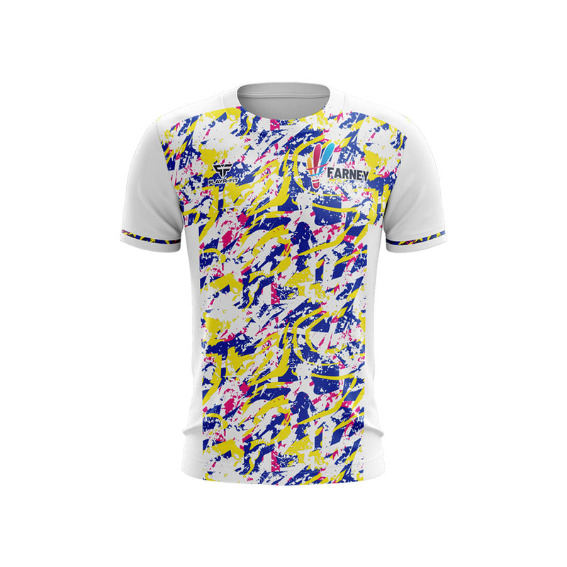 Load image into Gallery viewer, Farney Badminton Club Jersey White - Adults

