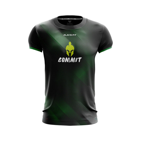Commit Gym Jersey Ladies Cap DRIFIT Tee E01 Black - Kids