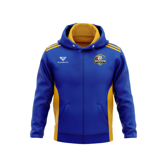 Bangor Boccia Club Hoodie (Full Zip) Endure Blue/Yellow Gold - Adults