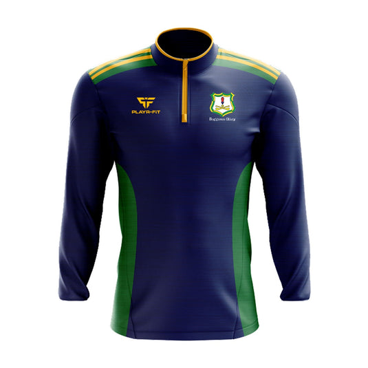 Buffers Alley Midlayer (1/4 Zip) Endure (Navy/Green/Yellow) - Adults