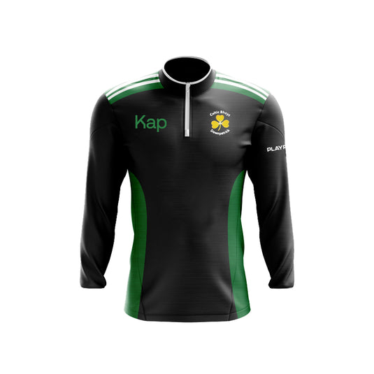 Celtic Bhoys Downpatrick Midlayer (1/4 Zip) Endure Black/Green - Kids