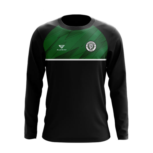 Castlewellan Town FC Crew Neck Sublimated Panel (Black/Green) - Adults