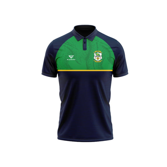 Carrickmacross Emmets Football Polo Dynamic Navy/Green - Adults
