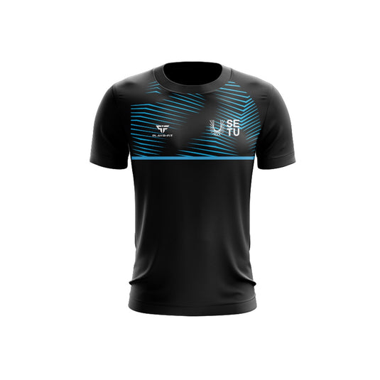 SETU Students T-Shirt Optimum (Black/Sky) - Adults