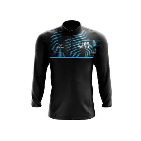 SETU Students Midlayer (1/4 Zip) Optimum (Black/Sky) - Kids