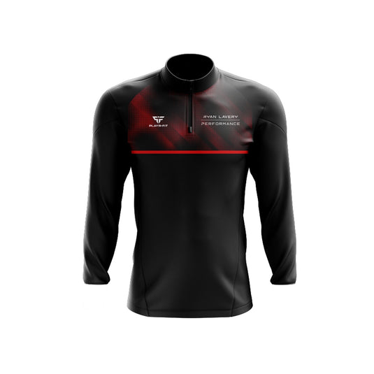 Ryan Lav Performance Midlayer (1/4 Zip) Evo Black/Red - Adults
