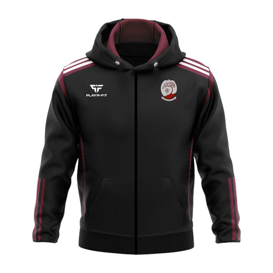 St Colmans PS Saval Staff Hoodie Adroit (Black/Maroon/White) - Adults