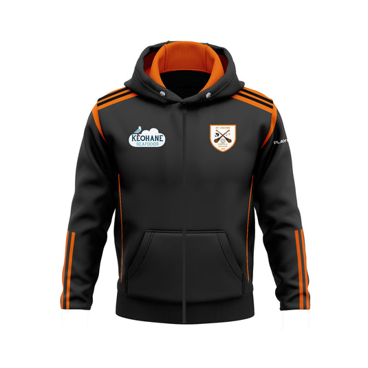 St Colums Camogie & Ladies Football Full-Zip Hoodie Adroit (Black/Orange) - Adults