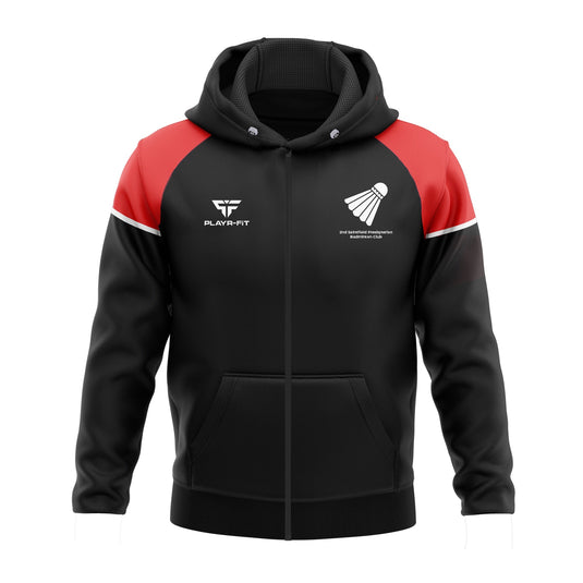 Saintfield Badminton Club Full-Zip Hoodie Stellar (Black/Red) - Kids
