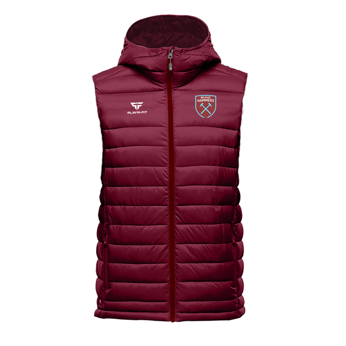 Belfast Hammers Gilet (Maroon) - Adults