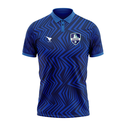 Kinvara United Golf Polo Royal Blue/Black - Kids