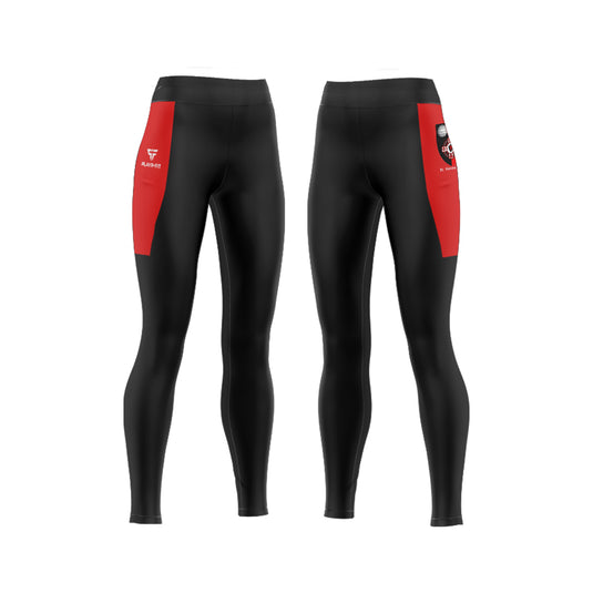 St Kevins Club High Waist Leggings Adroit Black/Red - Adults