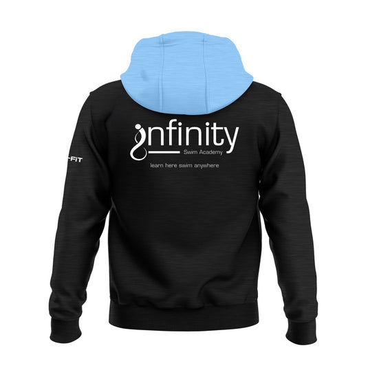 Infinity Swim Academy Hoodie Tenacity Black/Sky Blue - Adults
