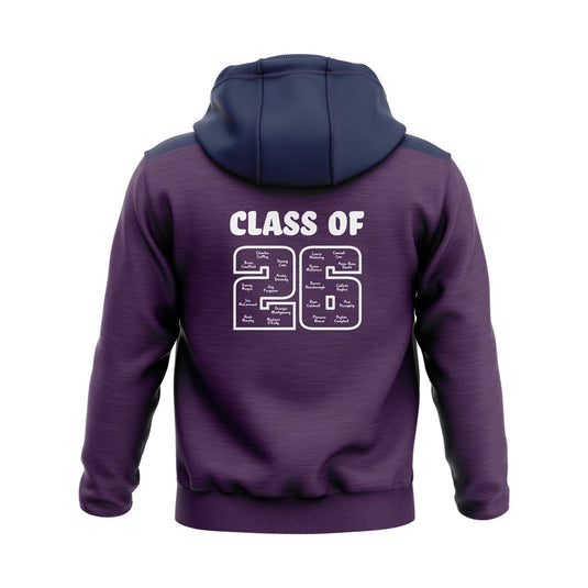 Kilbroney Integrated Primary School Leavers Hoodie Tenacity (Purple/Navy/Green) - Kids
