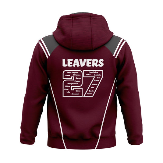 St Francis PS Aghaderg Leavers Hoodie Vigour (Maroon/Grey/White) - Adults