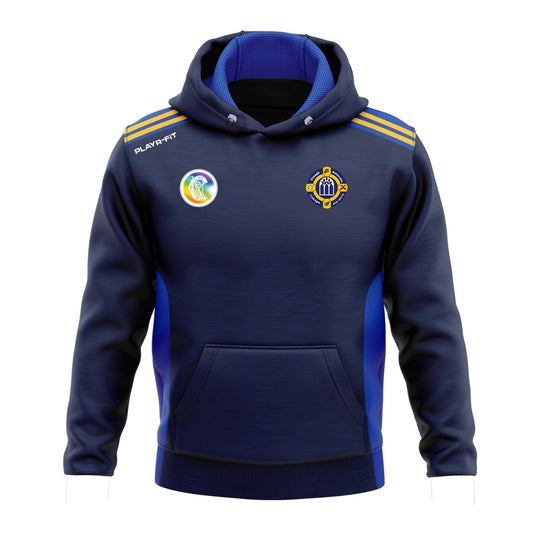 Clough Ballacolla Camogie Hoodie Endure (Navy/Blue/YellowGold) - Adults