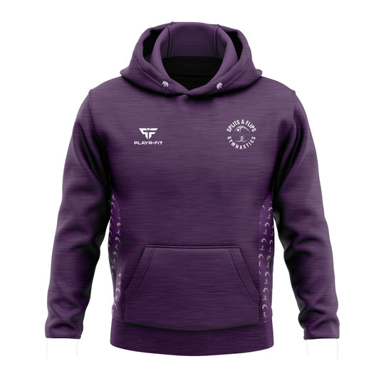 Splits And Flips Hoodie Endure (Purple Sublimated Panel) - Adults