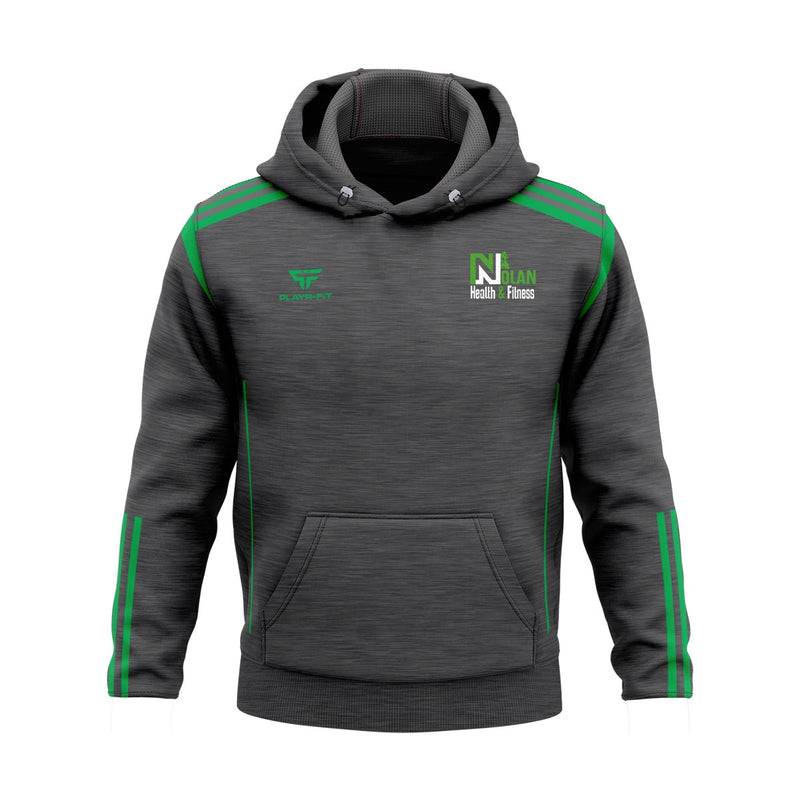 Load image into Gallery viewer, Nolan Health &amp; Fitness Hoodie Adroit (Grey/Green) Coach - Kids
