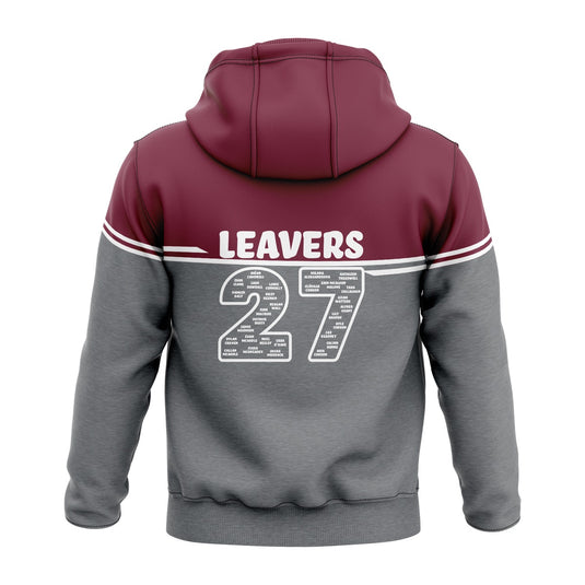 Scoil Padraig Naofa Leavers Hoodie Courage (Grey/Maroon/White) - Adults