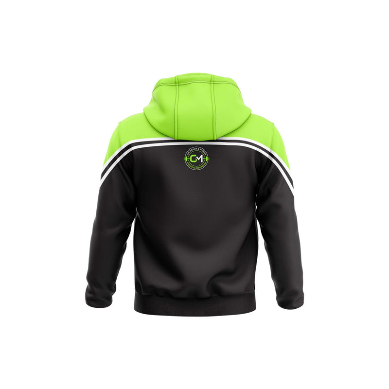 Load image into Gallery viewer, CM Health &amp; Fitness Hoodie Momentum Black/Green - Kids
