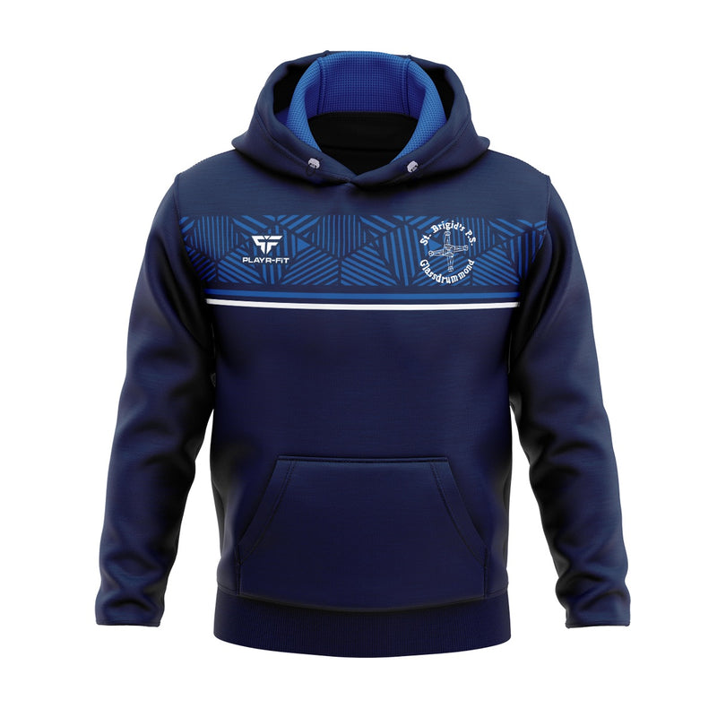 Load image into Gallery viewer, St Brigids PS Glassdrummond Leavers Hoodie Optimum (Navy/Blue/White) - Adults

