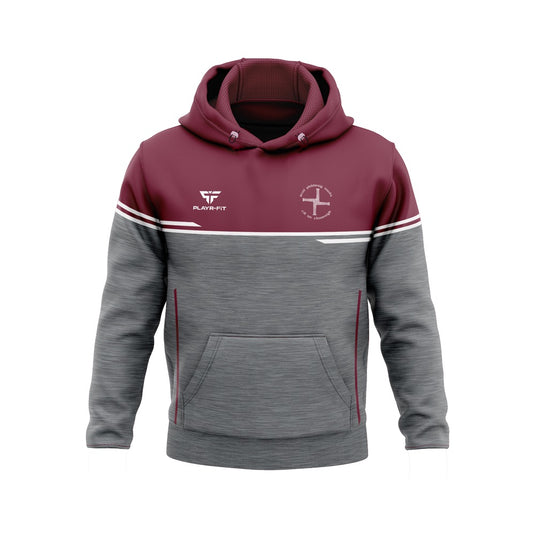 Scoil Padraig Naofa Leavers Hoodie Courage (Grey/Maroon/White) - Adults