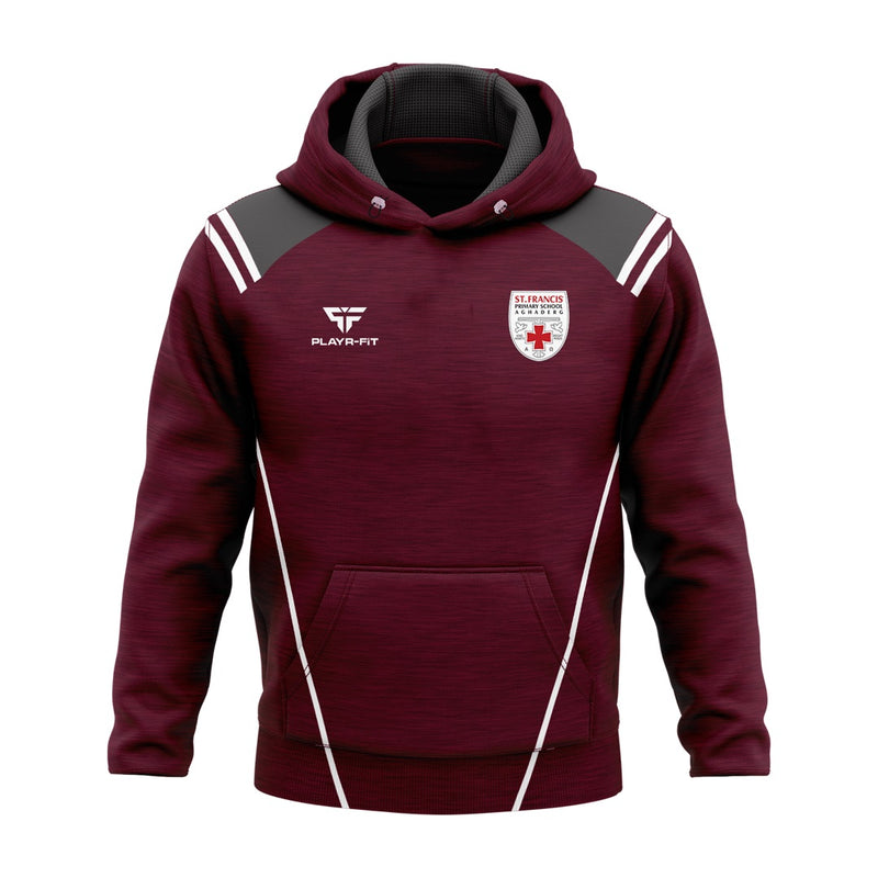 Load image into Gallery viewer, St Francis PS Aghaderg Leavers Hoodie Vigour (Maroon/Grey/White) - Adults
