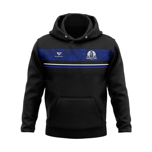 Invictus Fitness Hoodie Optimum (Black/Blue/White) - Adults