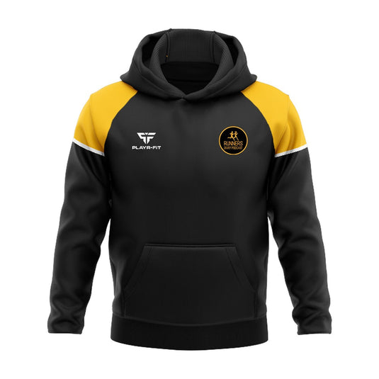 Runners Diary Podcast Hoodie Stellar (Black/YellowGold) - Kids