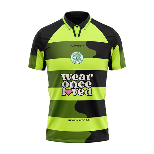 Newry Celtic FC Pro Jersey Away (Black/Yellow) - Kids