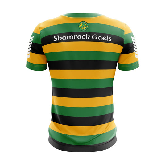 Shamrock Gaels Armagh Jersey B23 Black/Green/YellowGold (Boys) - Adults