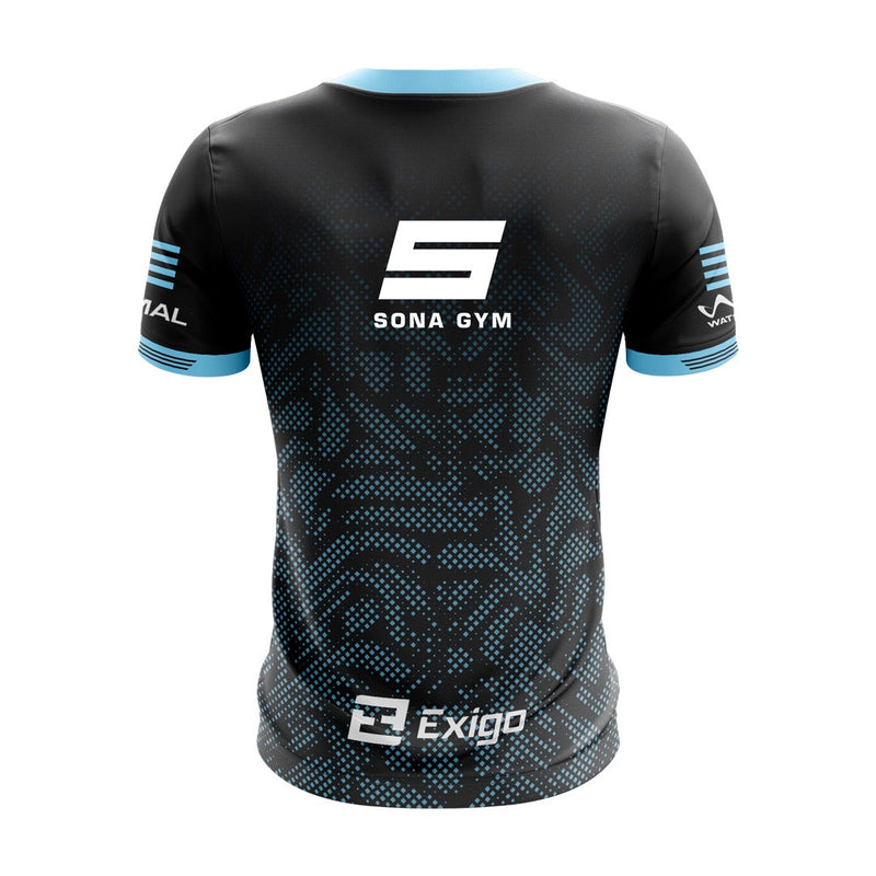 Load image into Gallery viewer, SONA Gym Jersey Athletic Fit (Black/Blue) - Adults
