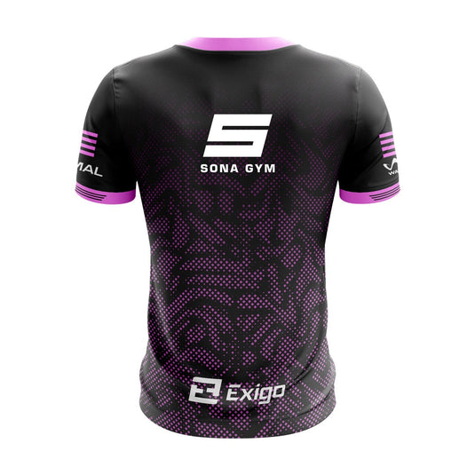 SONA Gym Jersey Athletic Fit (Black/Pink) - Adults