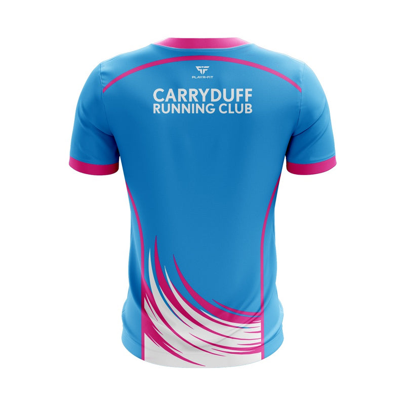 Load image into Gallery viewer, Carryduff Running Club Jersey 26 (Blue/Pink (Lightweight Mesh) - Adults
