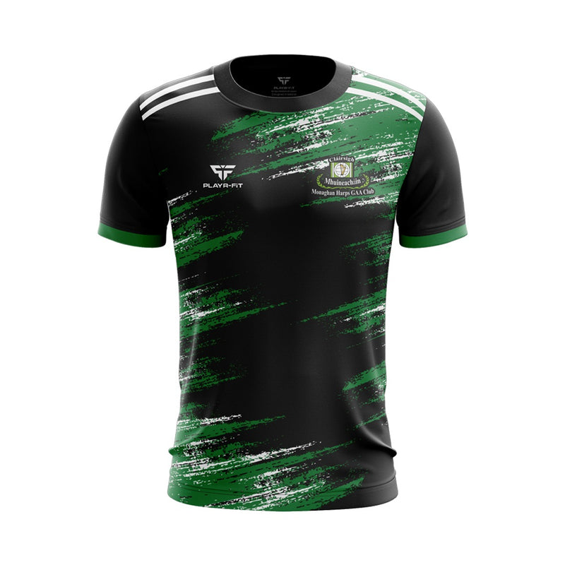 Load image into Gallery viewer, Monaghan Harps CLG Jersey Custom (Black/Green) - Kids
