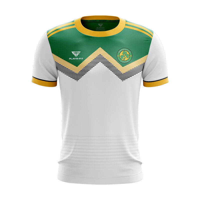 Load image into Gallery viewer, Shamrock Gaels Armagh Jersey D24 (White/Green/YellowGold) - Adults

