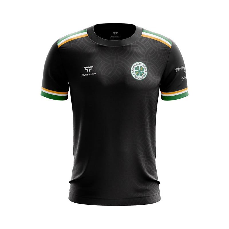 Load image into Gallery viewer, Brian Hogan CSC Tipperary Round Neck Jersey Custom (Black) - Kids

