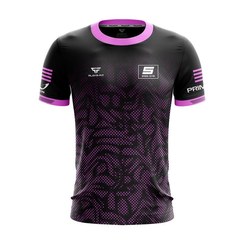 Load image into Gallery viewer, SONA Gym Jersey Athletic Fit (Black/Pink) - Kids
