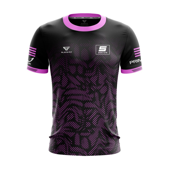 SONA Gym Jersey Athletic Fit (Black/Pink) - Adults