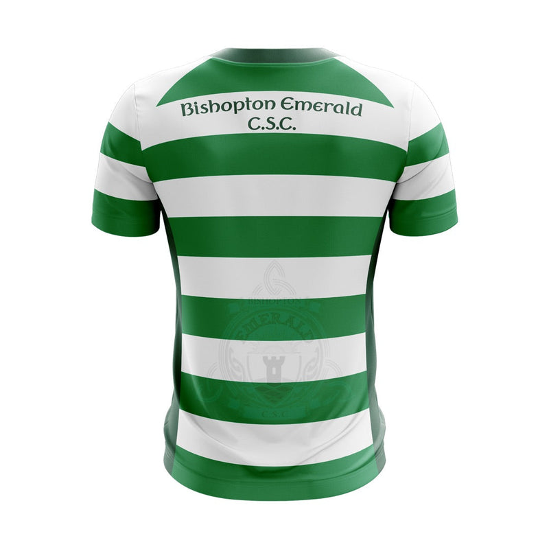 Load image into Gallery viewer, Bishopton Emerald CSC Jersey Home (Hoops) - Kids
