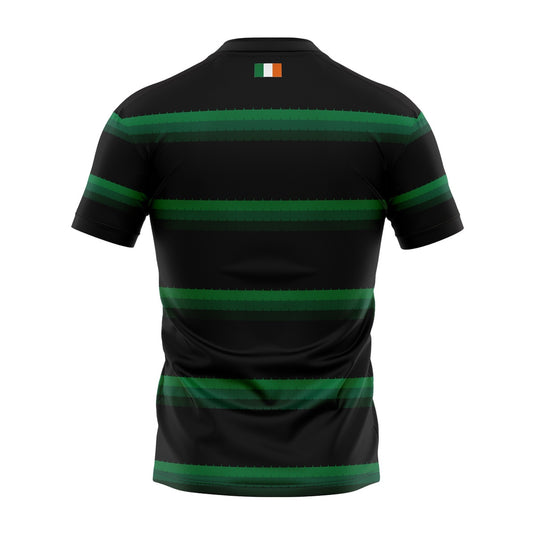 The Association of Irish Celtic Supporters Club Jersey Hooped (Black/Green) - Adults